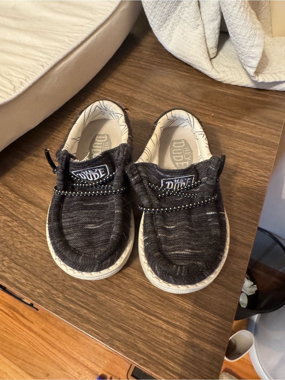 Hey Dude Kids Black Slip-On